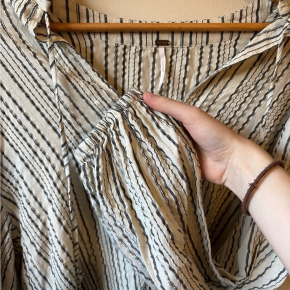 Free People “Rhythm Of The Night” Striped Peasant Tunic Top - Picture 6 of 9